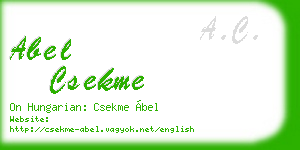 abel csekme business card